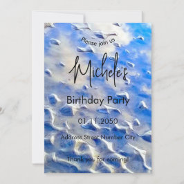 Invitación Azul océano y cielo