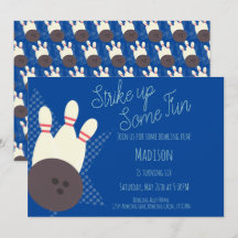 Invitación Azul para Fiesta de Cumpleaños en Boler