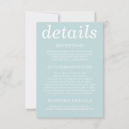 Invitación Azul Pastel Simple Moderno