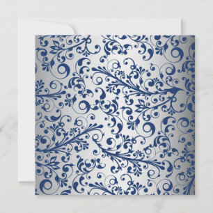 Invitación Azul plata