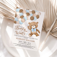 Azul Podemos Esperar A Teddy Bear Baby Shower