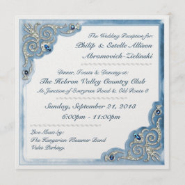 Invitación Azul precoz (Invitación a la recepción)