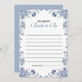 Invitación azul presupuesto Bridgerton Bridal Shower Game