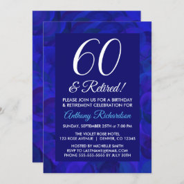 Invitación Azul Real 60 y Fiesta de Jubilación de Jubilados