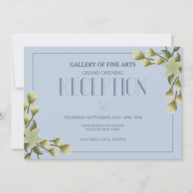 Invitación Azul Recepción (Anverso)