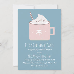 Invitación azul rosa para fiesta de chocolate cali