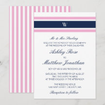 Azul rosado y naval | Boda de monograma