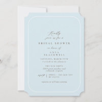 Azul suave | Elegante ducha de novia clásica