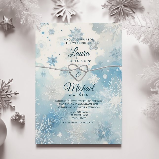 Invitación azul turbio de Winter Wonderland (Subido por el creador)