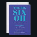 Invitación Azul Turquesa 60.ª Sorpresa Cumpleaños Elegante<br><div class="desc">Blue Turquoise 60th Surprise Birthday Elegant Sus huéspedes sabrán que este será un fiesta especial con sólo mirar esta invitación!</div>