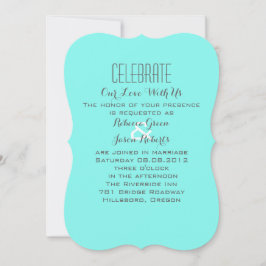 Invitación azul turquesa aqua azul boda de huevo de petirrojo