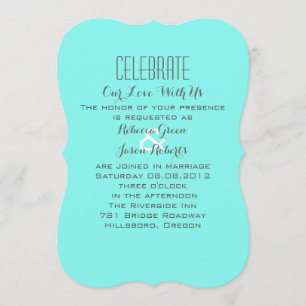 Invitación azul turquesa aqua azul boda de huevo de petirrojo