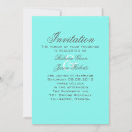 Invitación azul turquesa boda azul aguamarina