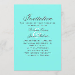 Invitación azul turquesa boda azul aguamarina huevo de petirr