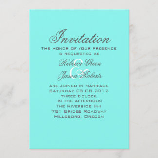 Invitación azul turquesa boda azul aguamarina huevo de petirr