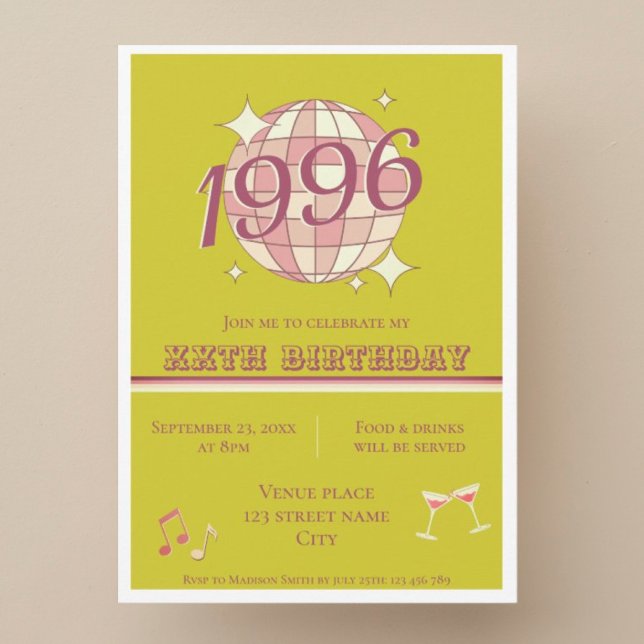 Invitación azul turquesa de cumpleaños número 30 e (Subido por el creador)