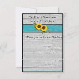 Invitación azul verde azulada