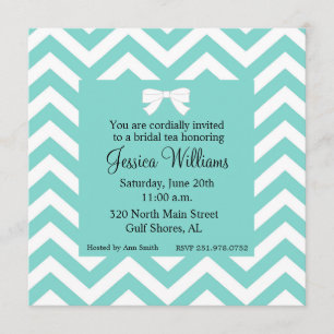 Invitación azul y blanca Aqua