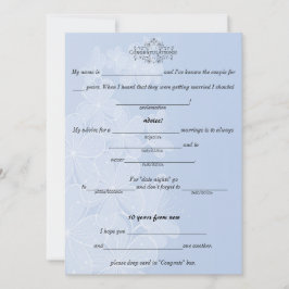 Invitación Azul y Blanco, Consejos de Boda, Comentario, Perso