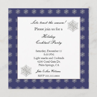 Invitación azul y de plata elegante del invierno