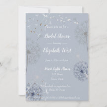 Azul y gris Dandelin Puffs Ducha de novias