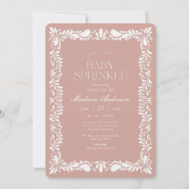 Invitación Azulejo de Talavera Rosa Celebración de Fiesta Esp