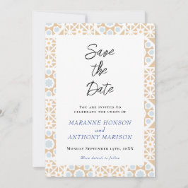 Invitación Azulejo Italiano Save the Date