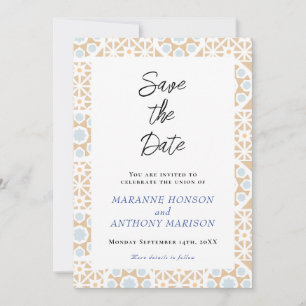 Invitación Azulejo Italiano Save the Date