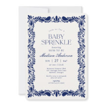 Azulejo Talavera Azul Fiesta Española Baby Sprinkl