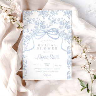 Invitación Azulejos azules claros y ducha de novias de barro