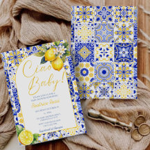 Azulejos Bebé Ciao Azul Limón Amalfi Arco Baby Sho