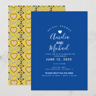 Invitación Azulejos de Amor Nupcial Mediterráneo Moderno Amar