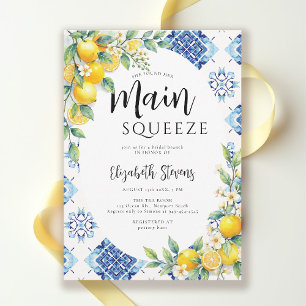 Invitación Azulejos Limón Main Squeeze Despedida de Soltera d