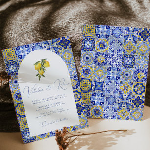 Invitación Azulejos mediterráneos y boda de cítricos Invita
