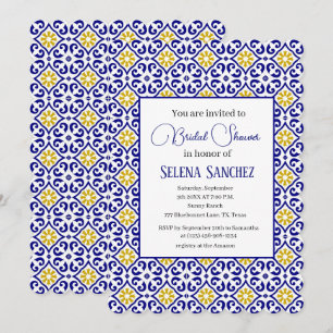 Invitación Azulejos portugueses Despedida de soltera con esta
