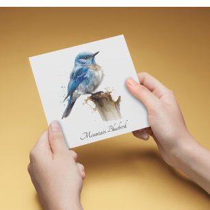 Invitación Azulito de Montaña Pequeño y Lindo Aquarela, perso