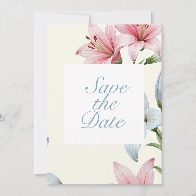 Invitación Azure Bloom V01 (Anverso)