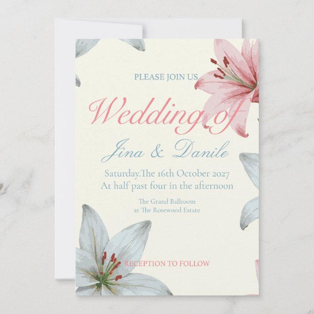 Invitación Azure Bloom V02 (Reverso)