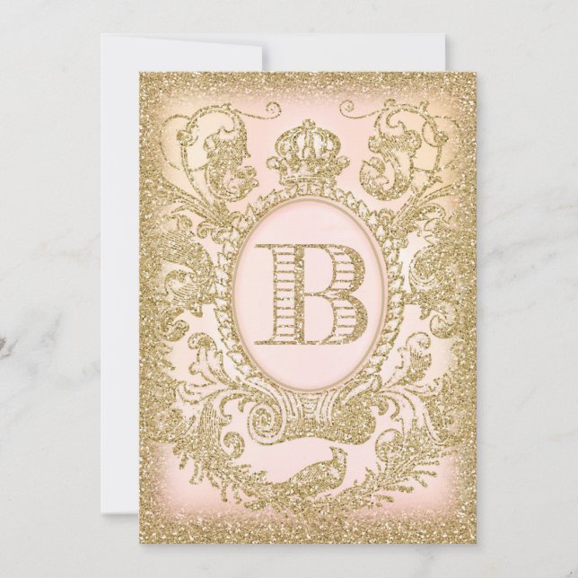 Invitación "B" Érase una vez una Princesa Peach (Anverso)