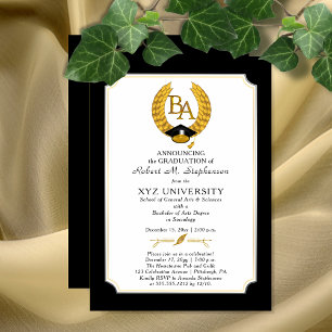 Invitación BA - Licenciatura en Artes Título de Graduación Un
