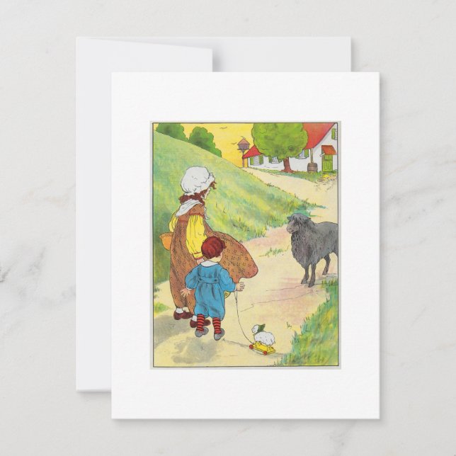 Invitación Baa, baa, ovejas negras, ¿tienes lana? (Anverso)