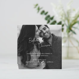 Invitación Babbette Foto Minimalista Boda moderno