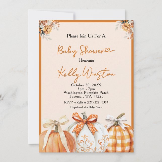 Invitación Baby (Anverso)