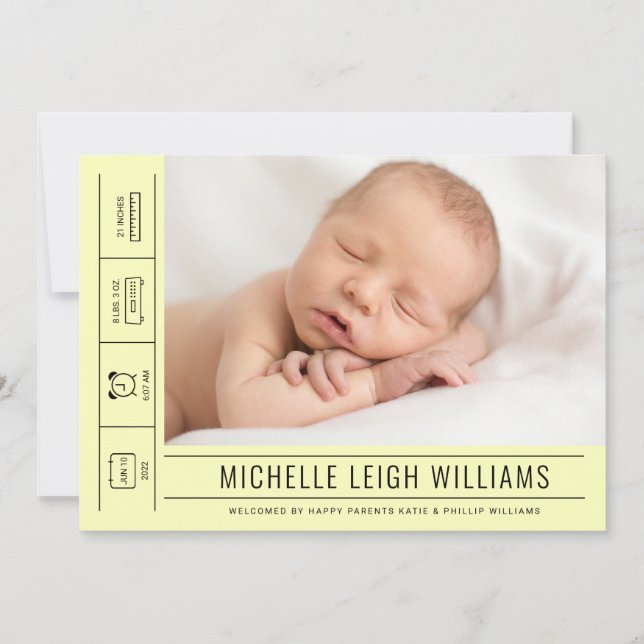Invitación BABY Añadir tu foto (Anverso)