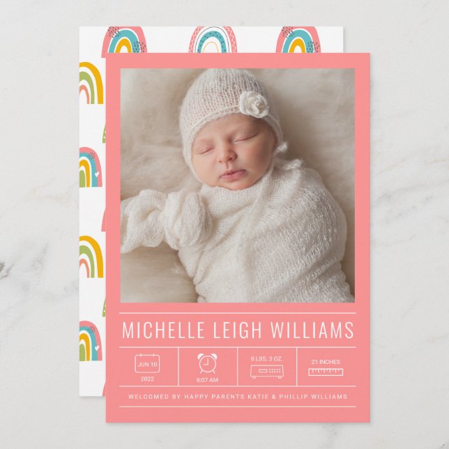 Invitación BABY Añadir tu foto (Anverso / Reverso)