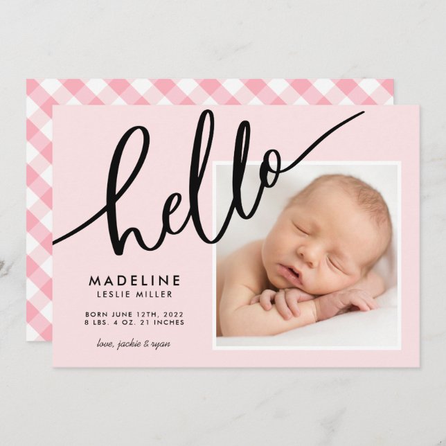 Invitación BABY Añadir tu foto (Anverso / Reverso)