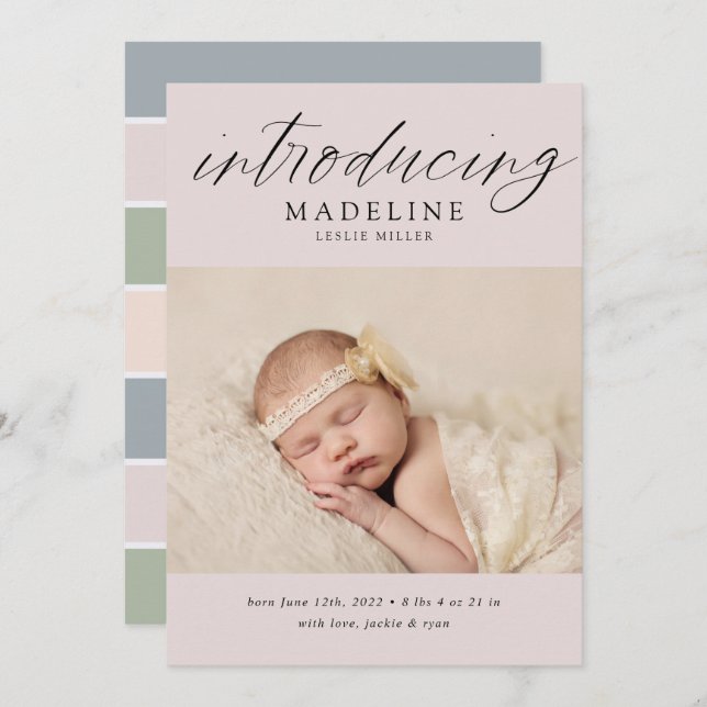 Invitación BABY Añadir tu foto (Anverso / Reverso)