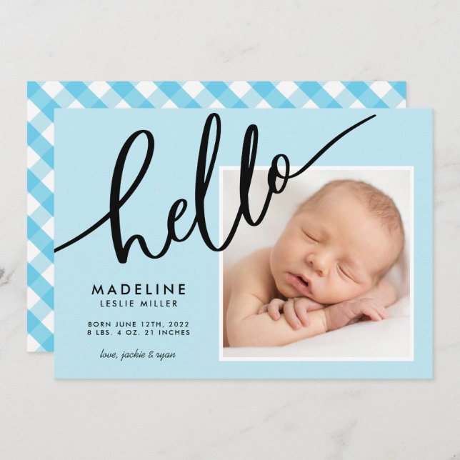 Invitación BABY Añadir tu foto (Anverso / Reverso)