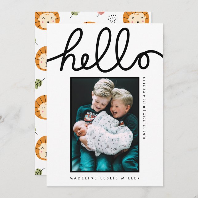 Invitación BABY Añadir tu foto (Anverso / Reverso)