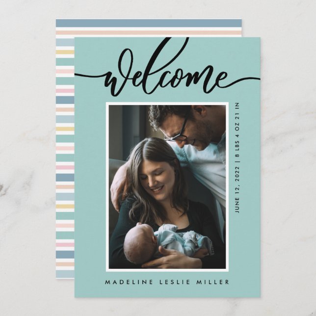 Invitación BABY Añadir tu foto (Anverso / Reverso)